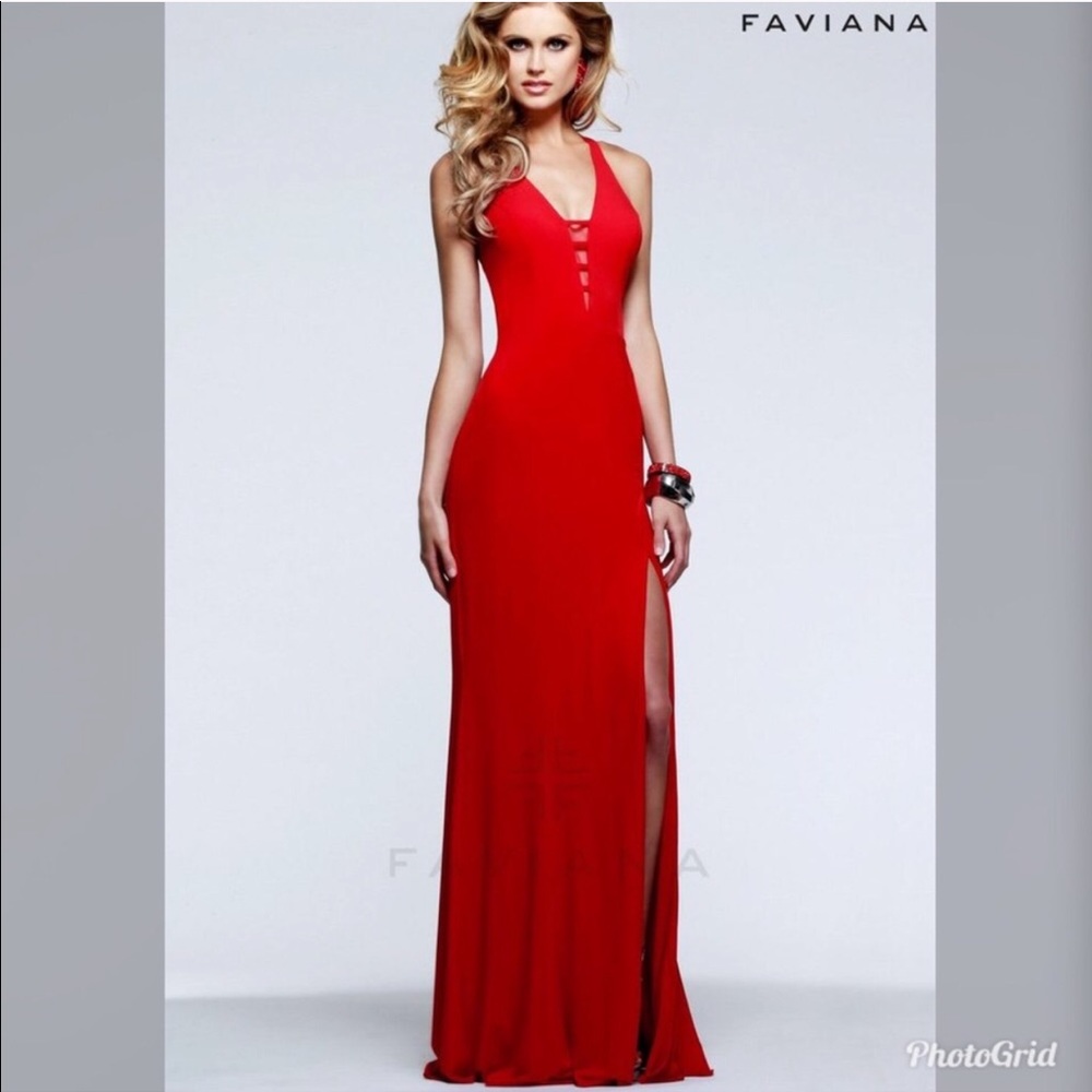 Faviana Red Gown